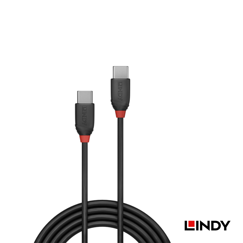LINDY BLACK LINE USB3.1 GEN 2 Type-C公 TO 公 充電線0.5m