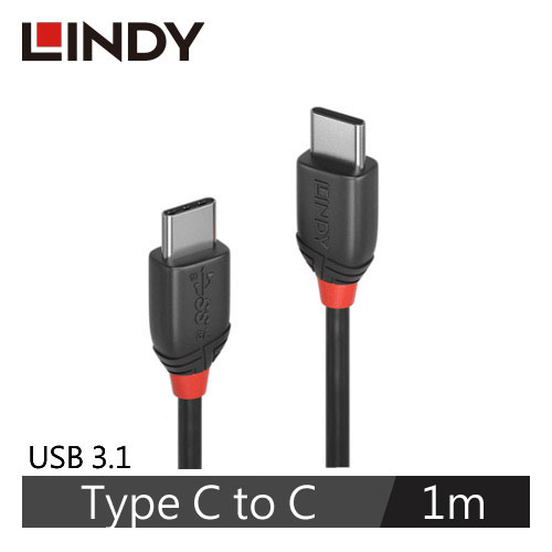 LINDY林帝 USB 3.1 GEN2 TYPE-C 公TO公傳輸線 1M