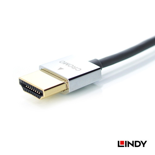 LINDY林帝 鉻系列 極細型 A公 對 D公 HDMI 2.0 連接線 0.5M
