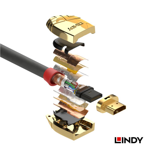 LINDY林帝 GOLD LINE HDMI 2.0(TYPE-A) 公 TO 公 傳輸線 5M