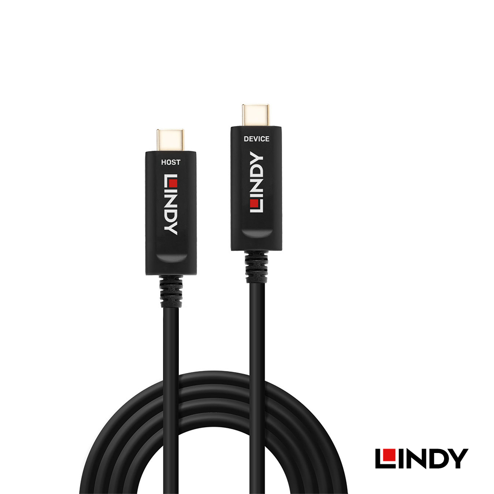 LINDY林帝USB 3.2 GEN 2 TYPE-C公 TO 公 純DATA傳輸光電混合線 15M