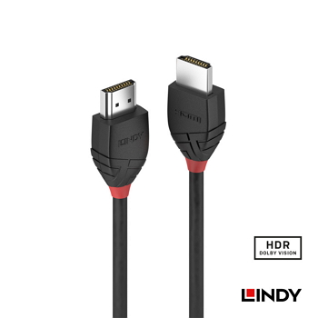 LINDY林帝 BLACK LINE HDMI 2.0(TYPE-A) 公 TO 公 傳輸線 1M