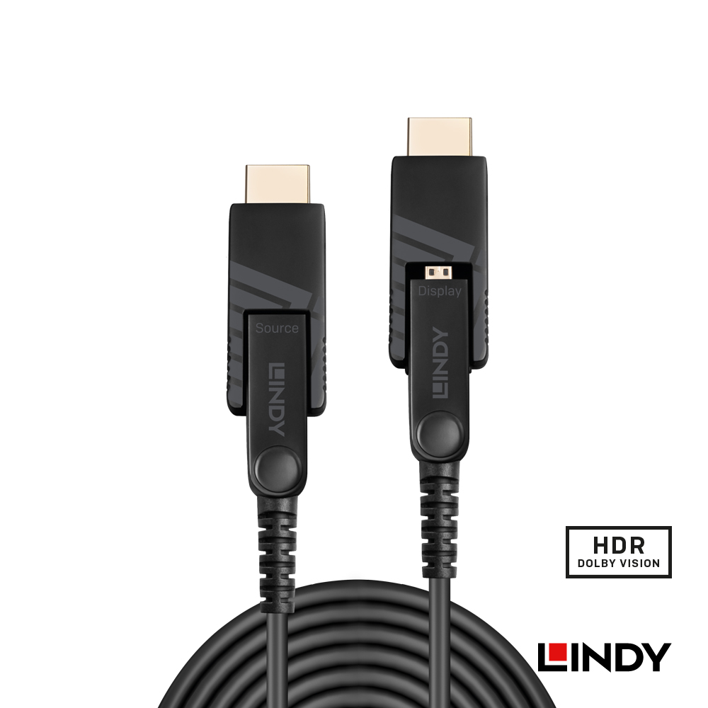 LINDY林帝 HDMI2.0 18G 4K/60HZ & DVI三合一光電混合線 30M