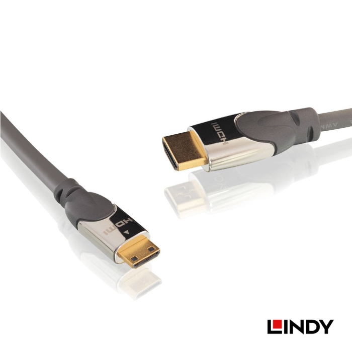 LINDY林帝 鉻系列HDMI 2.0公 To MINI HDMI公 傳輸線3M