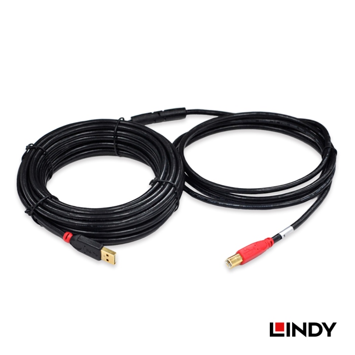 LINDY林帝 主動式USB2.0 A公 TO B公 延長線 15M