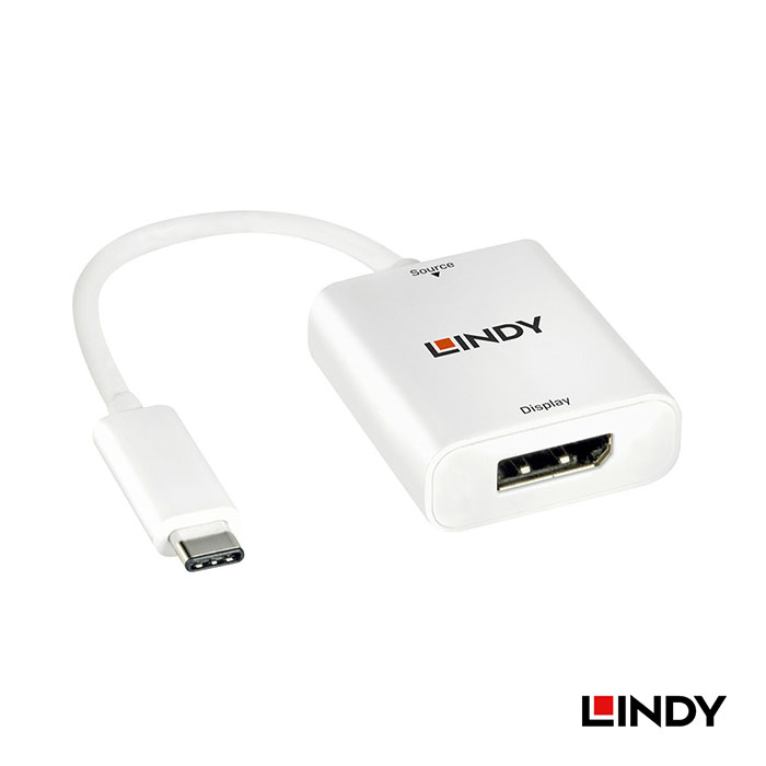 LINDY林帝 主動式 USB3.1 TYPE-C公 To DISPLAYPORT母 轉接器