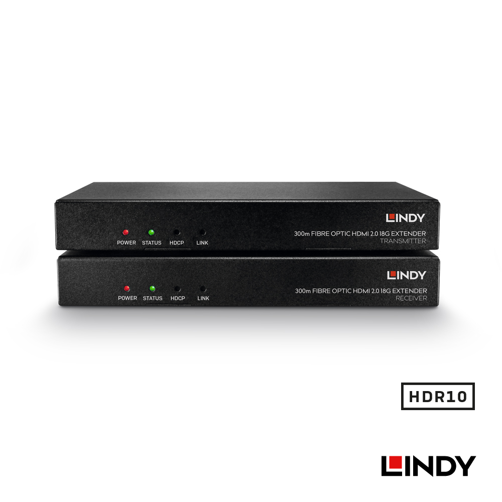 LINDY林帝  HDMI2.0 18G光纖延長器 300M