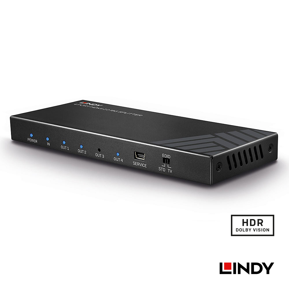 LINDY林帝 HDMI2.0 UHD 18G 4K@60HZ 一進4出影像分配器