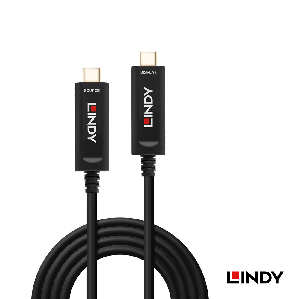 LINDY林帝 USB TYPE-C純影像光電混合線 15M