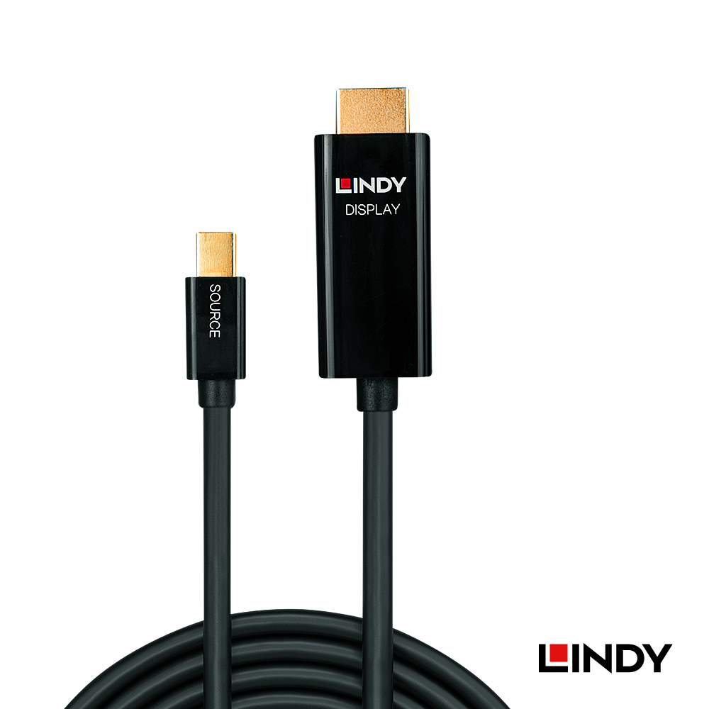 LINDY林帝 主動式 MINI DISPLAYPORT公 To HDMI公 轉接線 3M