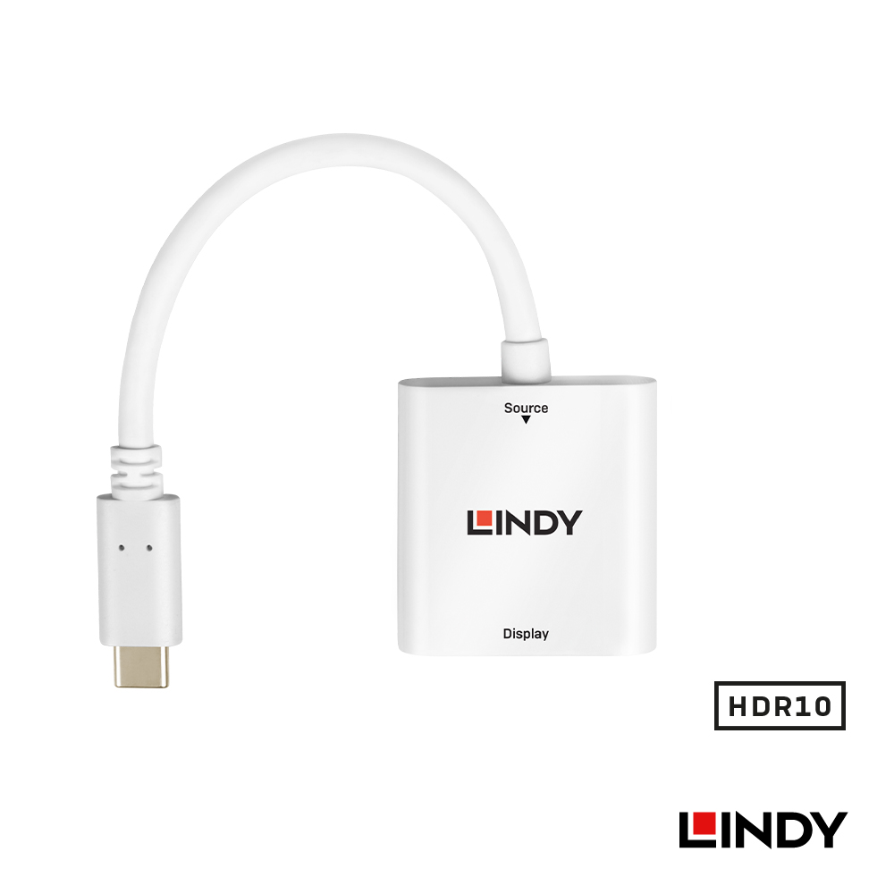 LINDY林帝 主動式USB3.1 TYPE-C To HDMI2.0 4K/60HZ HDR轉接器