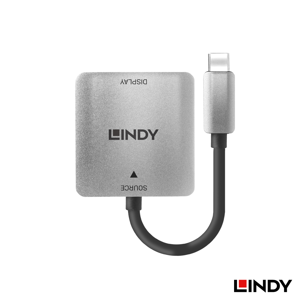 LINDY林帝 主動式 USB3.1 TYPE-C公 To VGA母 鋁合金轉接器