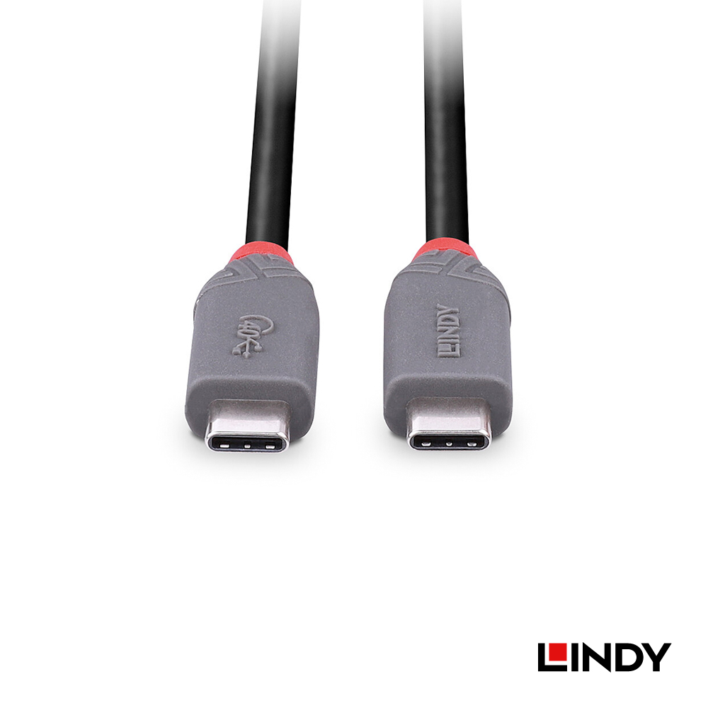 LINDY林帝 ANTHRA USB 4 GEN 3X2 TYPE-C 公 TO 公傳輸線 0.8M