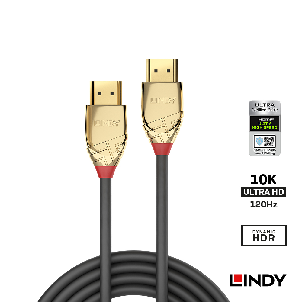 LINDY林帝 GOLD LINE HDMI2.1 (TYPE-A) 公 TO 公 傳輸線 5M