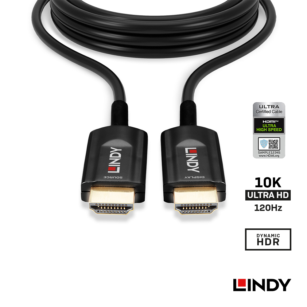 LINDY林帝 HDMI 2.1 10K/120HZ 光電混合線, 10M