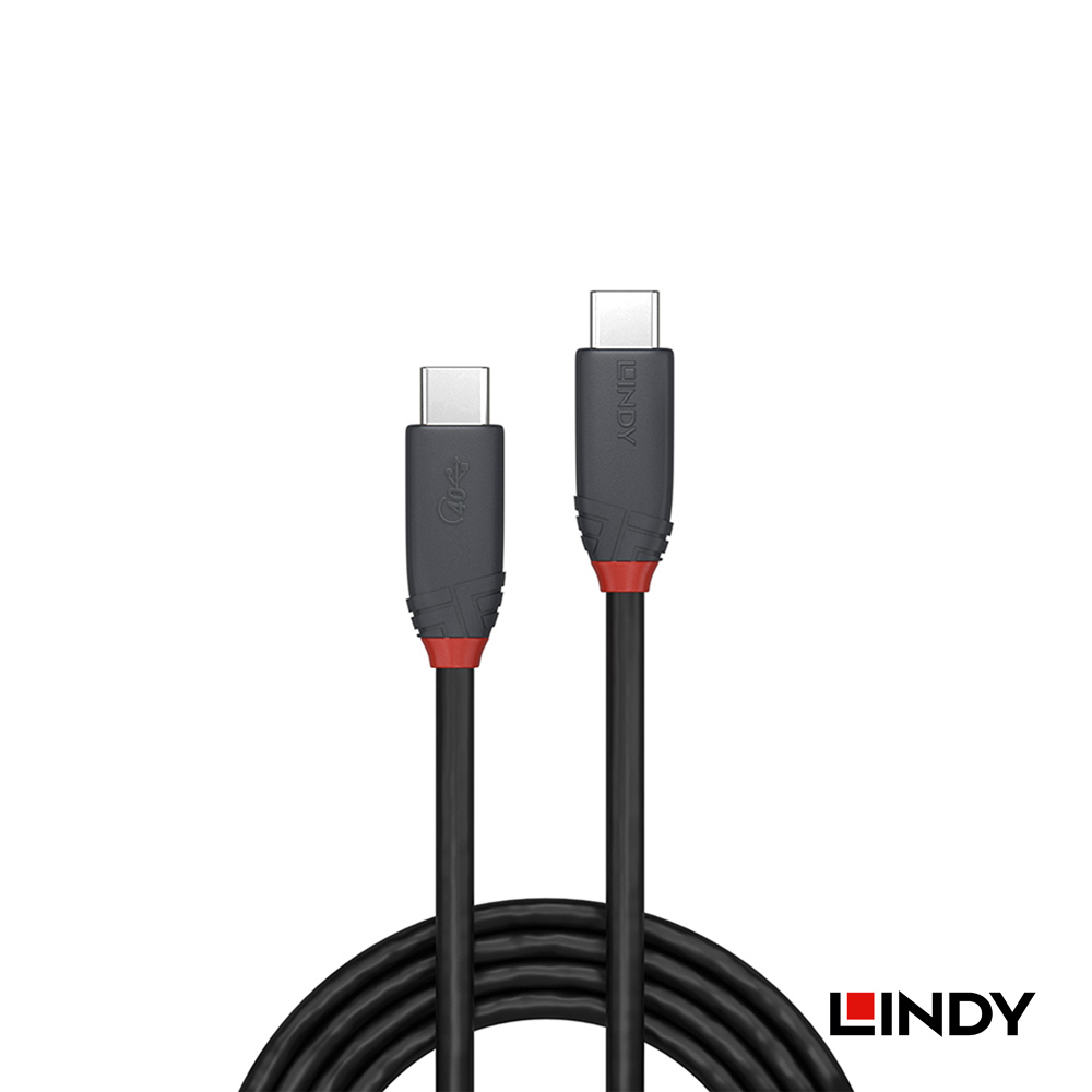 LINDY林帝 ANTHRA USB 4 GEN 3X2 TYPE-C 公 TO 公 傳輸線 1M 