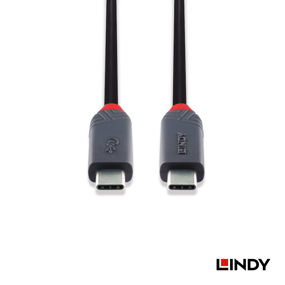 LINDY林帝 ANTHRA USB 4 GEN 3X2 TYPE-C 公 TO 公 傳輸線 1M 