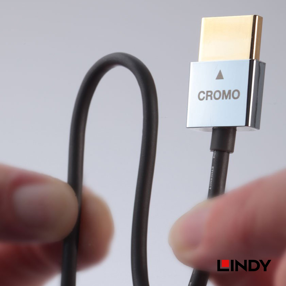 LINDY林帝 鉻系列 極細型 A公 對 D公 HDMI 2.0 連接線 3M