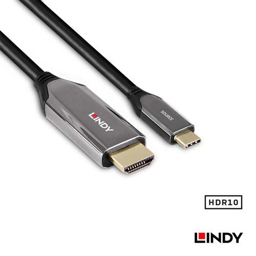 LINDY林帝 主動式TYPE-C TO HDMI 2.1 8K HDR轉接線 2M