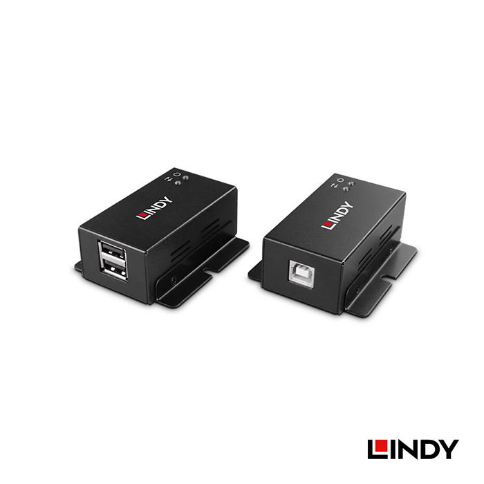 LINDY 林帝 2埠USB2.0雙向POC訊號延長器, 50M