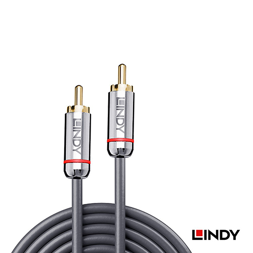 LINDY林帝 CCROMO系列雙RCA TO 3.5MM音源線 0.5M
