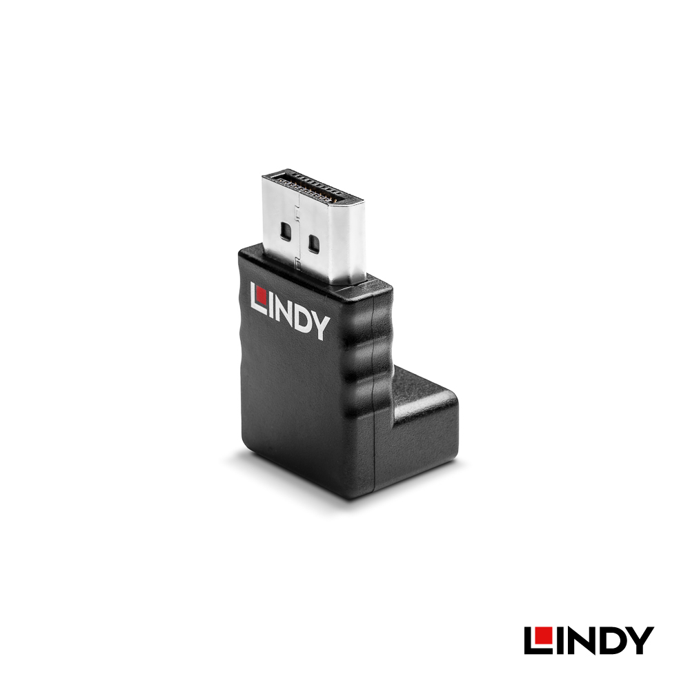 LINDY林帝 DISPLAYPORT1.2版 公To母 轉接頭 向下角度