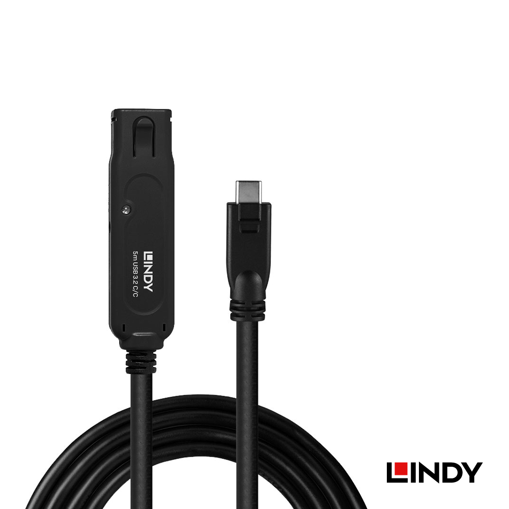 LINDY林帝 主動式USB3.2 GEN2 純DATA TYPE-C延長線, 5M