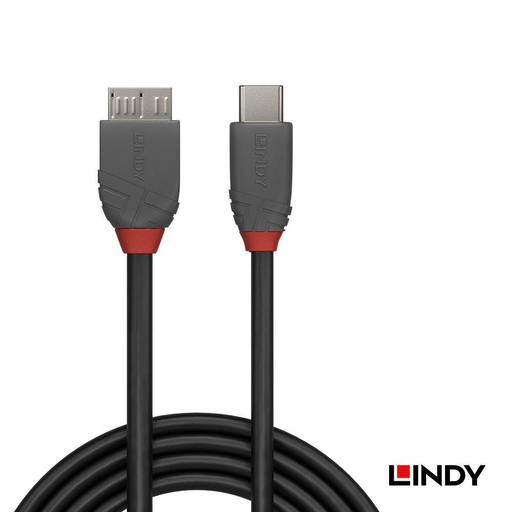 LINDY 林帝 ANTHRA系列 USB3.2 GEN1 C TO MICRO-B 傳輸線 1M