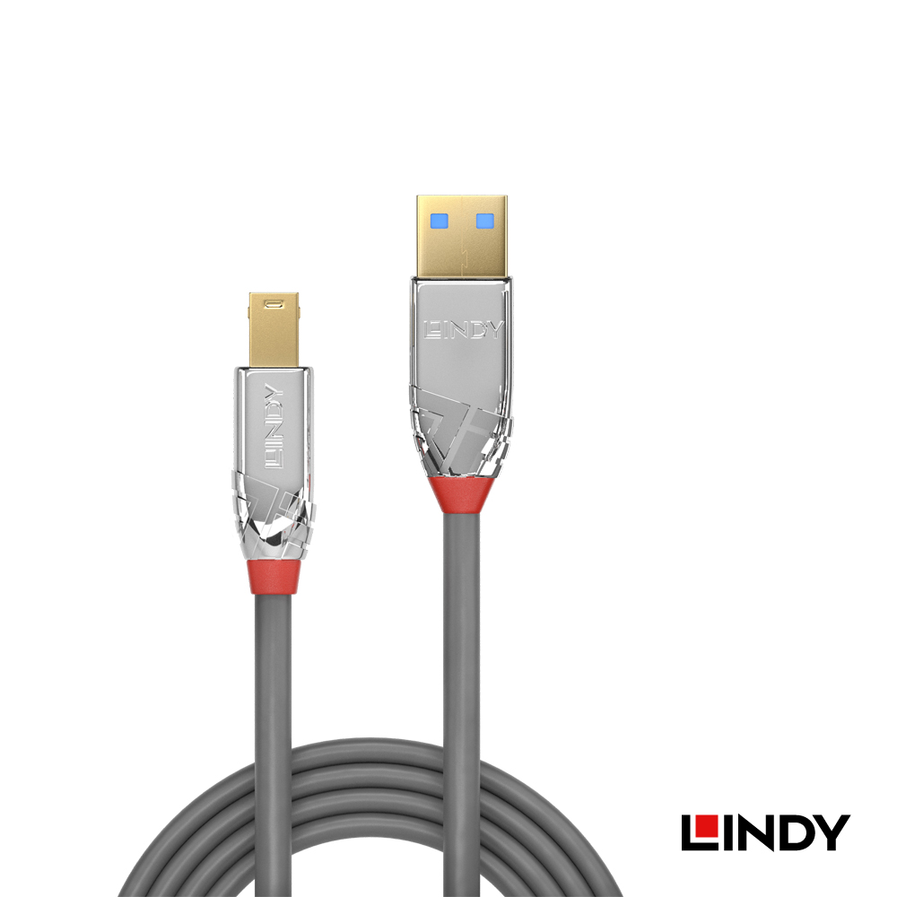 LINDY林帝 CROMO USB3.0 TYPE-A公 TO TYPE-B公 傳輸線 2M