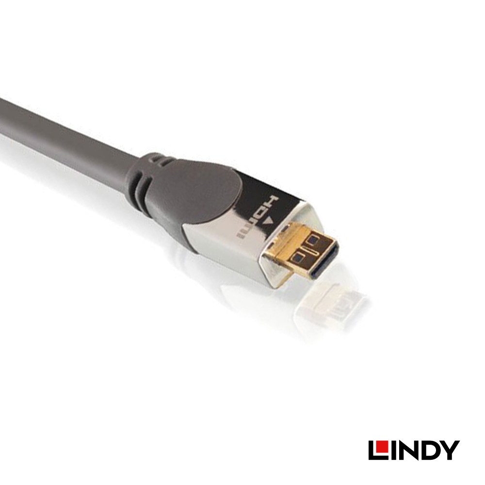 LINDY林帝 鉻系列 高速傳輸 A公 對 D公 HDMI2.0 連接線 0.5M