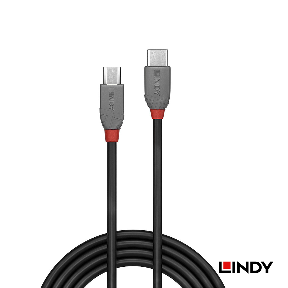 LINDY林帝 ANTHRA USB2.0 TYPE-C公 TO MICRO-B公 傳輸線 1M