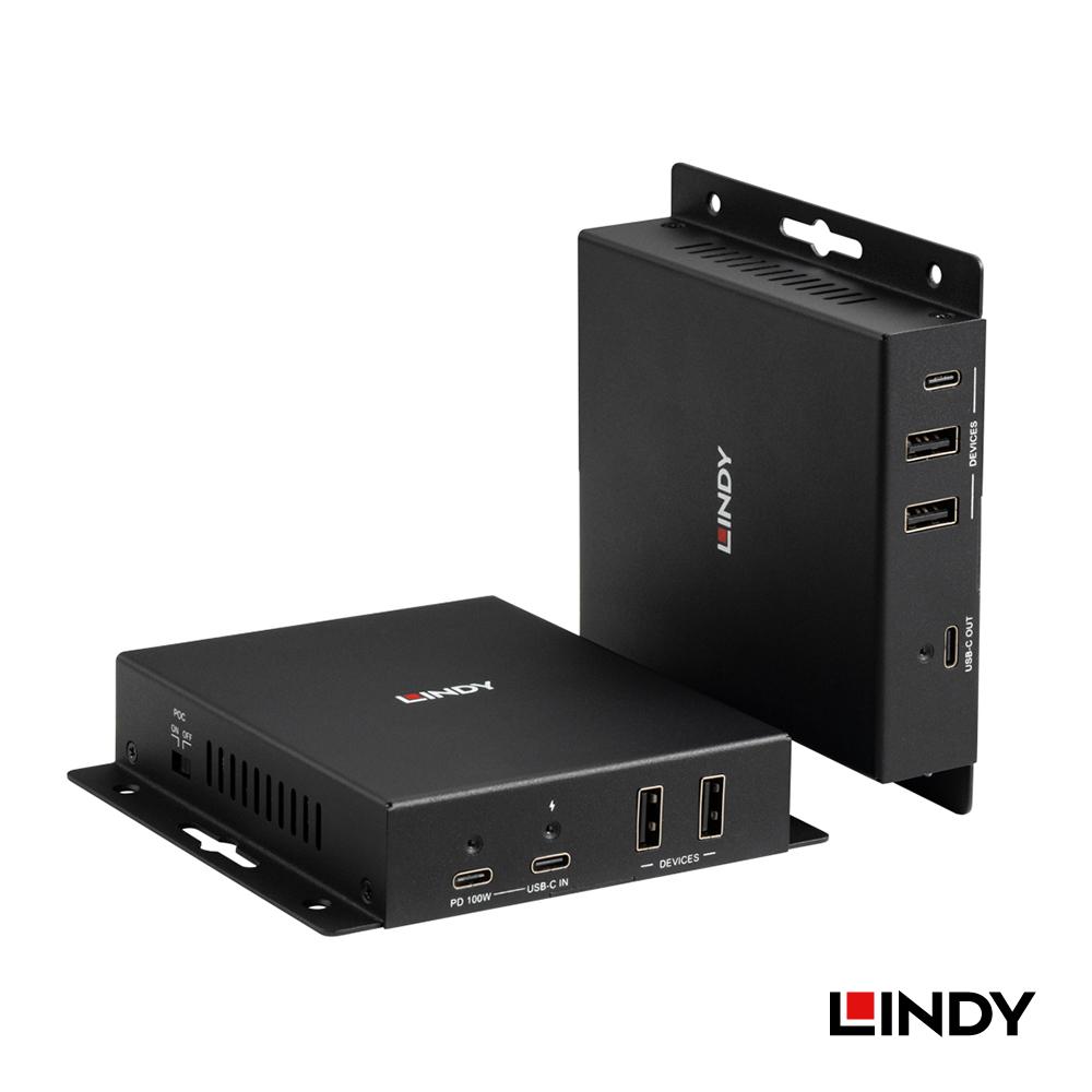 LINDY林帝 HDMI CAT.6A USB TYPE-C HDBASET3.0延伸器,100M