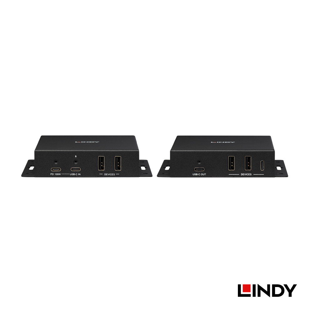 LINDY林帝 HDMI CAT.6A USB TYPE-C HDBASET3.0延伸器,100M