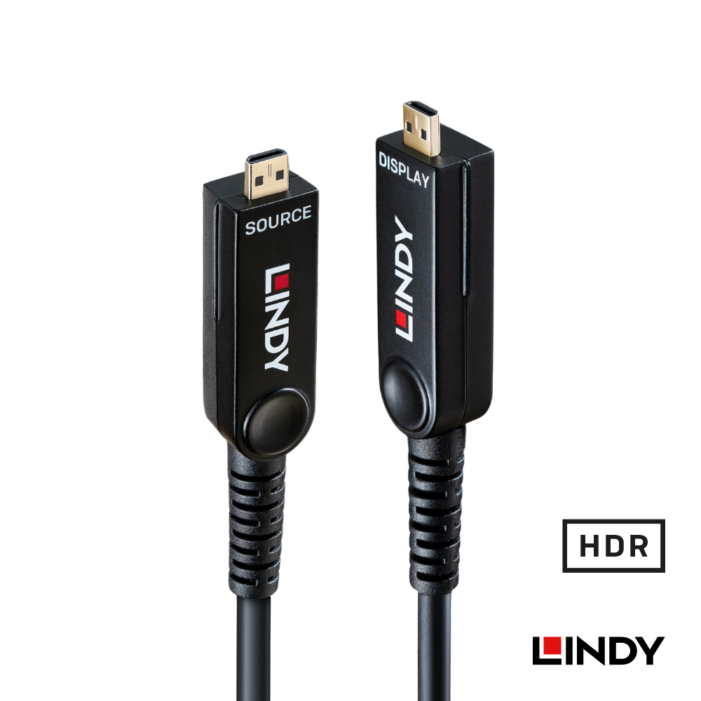 LINDY林帝 HDMI 8K@60HZ組合式低煙無鹵光電混合線, 30M