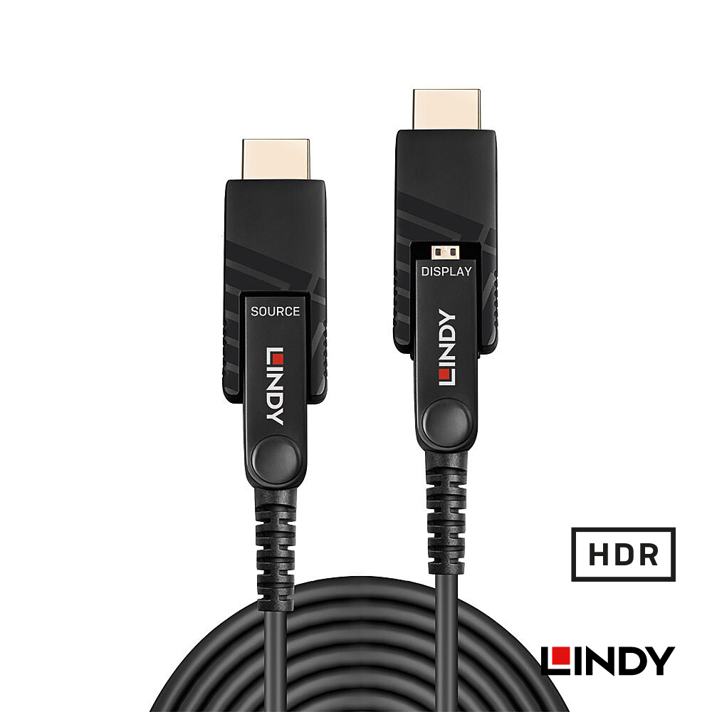 LINDY林帝 HDMI 8K@60HZ組合式低煙無鹵光電混合線, 30M