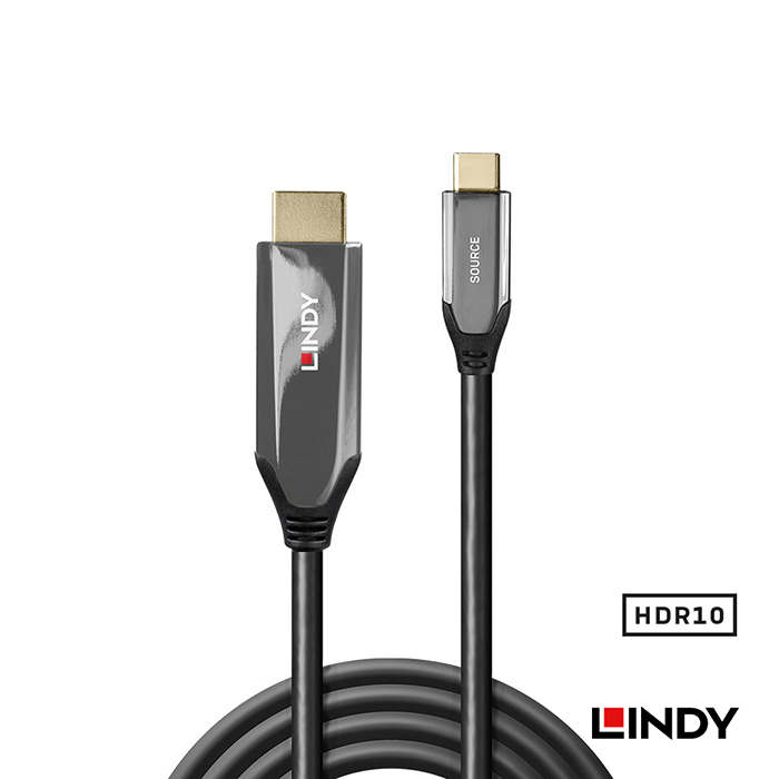 LINDY林帝 主動式TYPE-C TO HDMI 2.1 8K HDR轉接線 2M