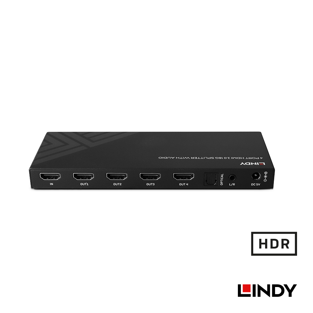 LINDY林帝 HDMI 8K@60HZ 一進四出影像分配器帶音源分離